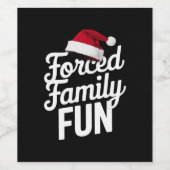 強制家族おもしろいパーティー懇親会皮肉クリスマス ワインラベル (シングルラベル)