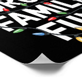 強制家族おもしろい男性女性キッズクリスマスパジャマ ポスター (角)