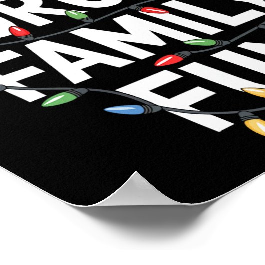 強制家族おもしろい男性女性キッズクリスマスパジャマ ポスター (角)