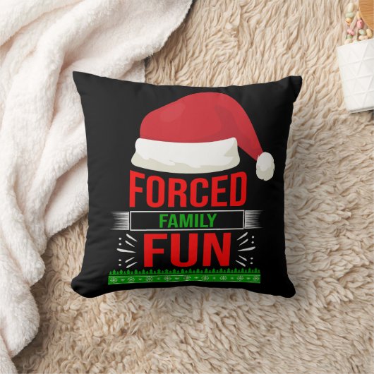 強制家族おもしろい皮肉クリスマス引用文 おもしろい クッション (ブランケット)