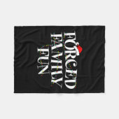 強制家族おもしろい – 家族のクリスマスプレゼント フリースブランケット (正面(横))