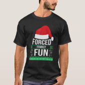 強制的な家族おもしろい皮肉なおもしろいクリスマス男性 Tシャツ (正面)