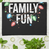 強制的な家族おもしろい皮肉なクリスマスおもしろい キッチンタオル (折り畳み)