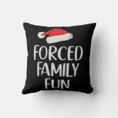 強制的な家族おもしろい皮肉なクリスマスおもしろい クッション (裏面)