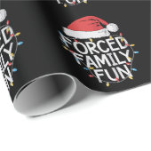 強制的な家族おもしろい皮肉なクリスマスおもしろい ラッピングペーパー (ロールコーナー)