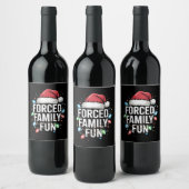 強制的な家族おもしろい皮肉なクリスマスおもしろい ワインラベル (ボトル)