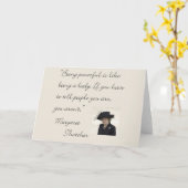 強力であるマーガレット・サッチャーの引用文"… " カード (黄色い花)