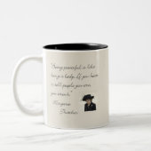 強力であるマーガレット・サッチャーの引用文"… " ツートーンマグカップ (左)