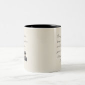 強力であるマーガレット・サッチャーの引用文"… " ツートーンマグカップ (中央)