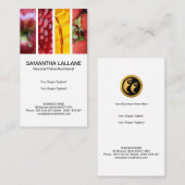 強力でカラフルで栄養価が高いフルーツのコラムのトレーナー 名刺 (正面/裏面)