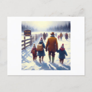 強力で自由なカナダ、文言、カード シーズンポストカード