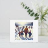 強力で自由なカナダ、文言、カード シーズンポストカード (スタンド正面)