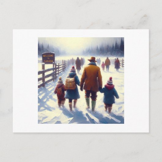 強力で自由なカナダ、文言、カード シーズンポストカード (正面)