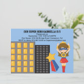 強力なすごい女の子の誕生日の招待状 招待状 (スタンド正面)