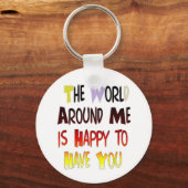 強力なウェルカムメッセージ：やる気を起こさせる引用文 キーホルダー (正面)