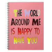 強力なウェルカムメッセージ:やる気を起こさせる引用文 ノートブック (正面)