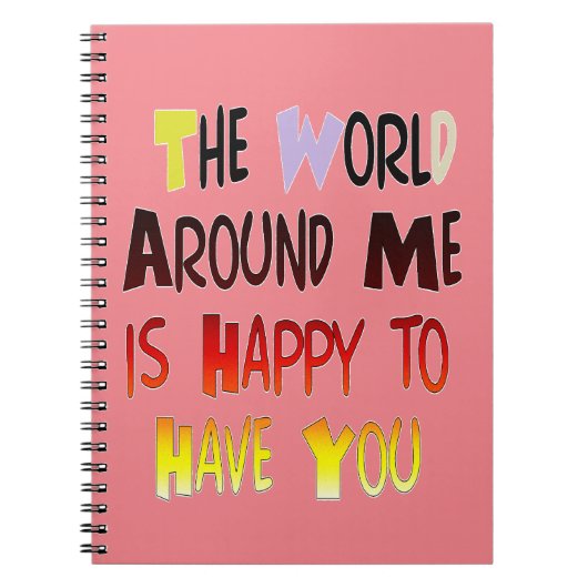 強力なウェルカムメッセージ:やる気を起こさせる引用文 ノートブック (正面)