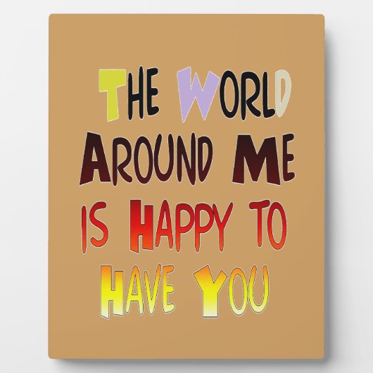 強力なウェルカムメッセージ:やる気を起こさせる引用文 フォトプラーク (正面)