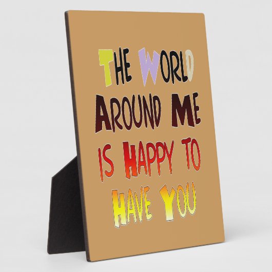 強力なウェルカムメッセージ:やる気を起こさせる引用文 フォトプラーク (側面)