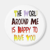 強力なウェルカムメッセージ:やる気を起こさせる引用文 マグネット (正面)