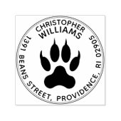 強力なウルフポープリントラウンド差出人住所 セルフインキングスタンプ (デザイン)