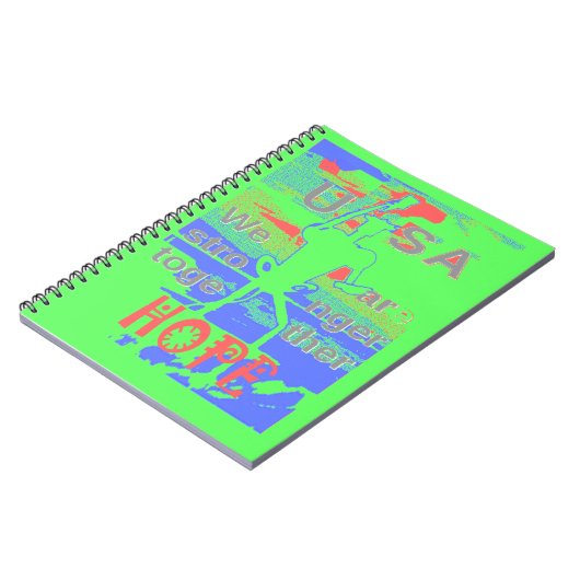 強力なエコUSAヒラリー我々は強い峠である希望 ノートブック (左側)