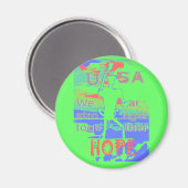 強力なエコUSAヒラリー我々は強い峠である希望 マグネット (正面/裏面)