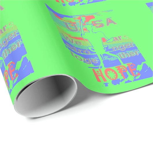 強力なエコUSAヒラリー我々は強い峠である希望 ラッピングペーパー (ロールコーナー)