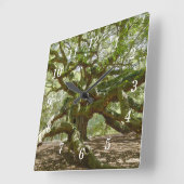 強力なエンジェルオークの壁時計 スクエア壁時計 (傾斜)