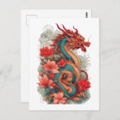 強力なオリエンタルドラゴン ポストカード (正面/裏面)