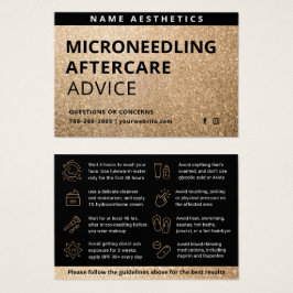 強力なグリッター金ゴールド真皮フィラーアフターケアカード