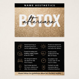 強力なグリッター金ゴールド真皮フィラーアフターケアカード