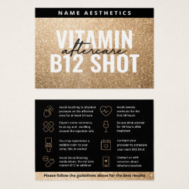 強力なグリッター金ゴールド真皮フィラーアフターケアカード