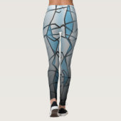 強力なグレージオメトリメッシュ効果レギンス レギンス (裏面)