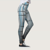 強力なグレージオメトリメッシュ効果レギンス レギンス (右)