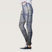強力なグレージオメトリメッシュ効果レギンス レギンス (左)