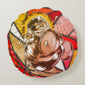 強力なゴリラはバーベルデザインで筋肉をポンプ ラウンドクッション (裏面)