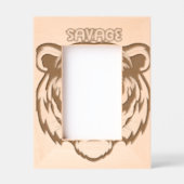 強力なサベージタイガー写真フレームデコール レーザー彫刻フレーム (正面)