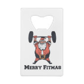 強力なサンタクロース重量挙げ クレジットカード栓抜き (裏面)