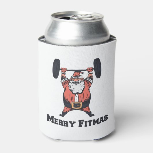 強力なサンタクロース重量挙げ 缶クーラー (缶正面)
