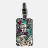 強力なジャガーモノグラム ラゲッジタグ (正面縦)