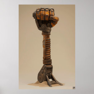 強力なジャックハンマー拳3Dポ描写スター ポスター