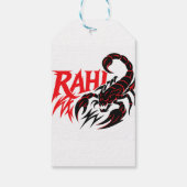 強力なスコーピオンデザインオンザギフトラベル ギフトタグ (裏面)