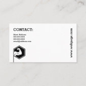 強力なスタイルフィットネス吸気ホワイト 名刺 (裏面)