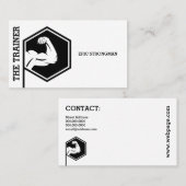 強力なスタイルフィットネス吸気ホワイト 名刺 (正面/裏面)