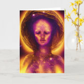 強力なスターウーマンすべての行事 カード (黄色い花)