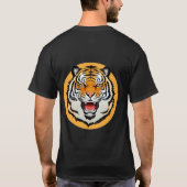 強力なタイガーイラストレーション Tシャツ (裏面)