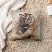 強力なタイガー吹ズサンズサファリジャングル クッション (ブランケット)