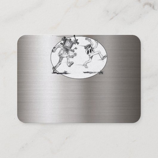 強力なタトゥーテンプレート、3.5インチx 2.5インチビジネス カー 名刺 (裏面)