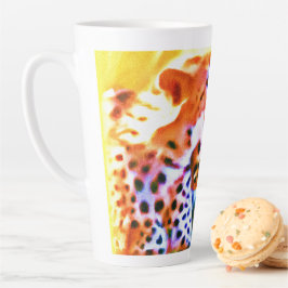 強力なチーテ絵画ー動物。買今 カフェラテマグ